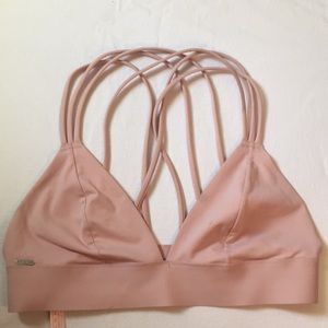 Pink sports bra
